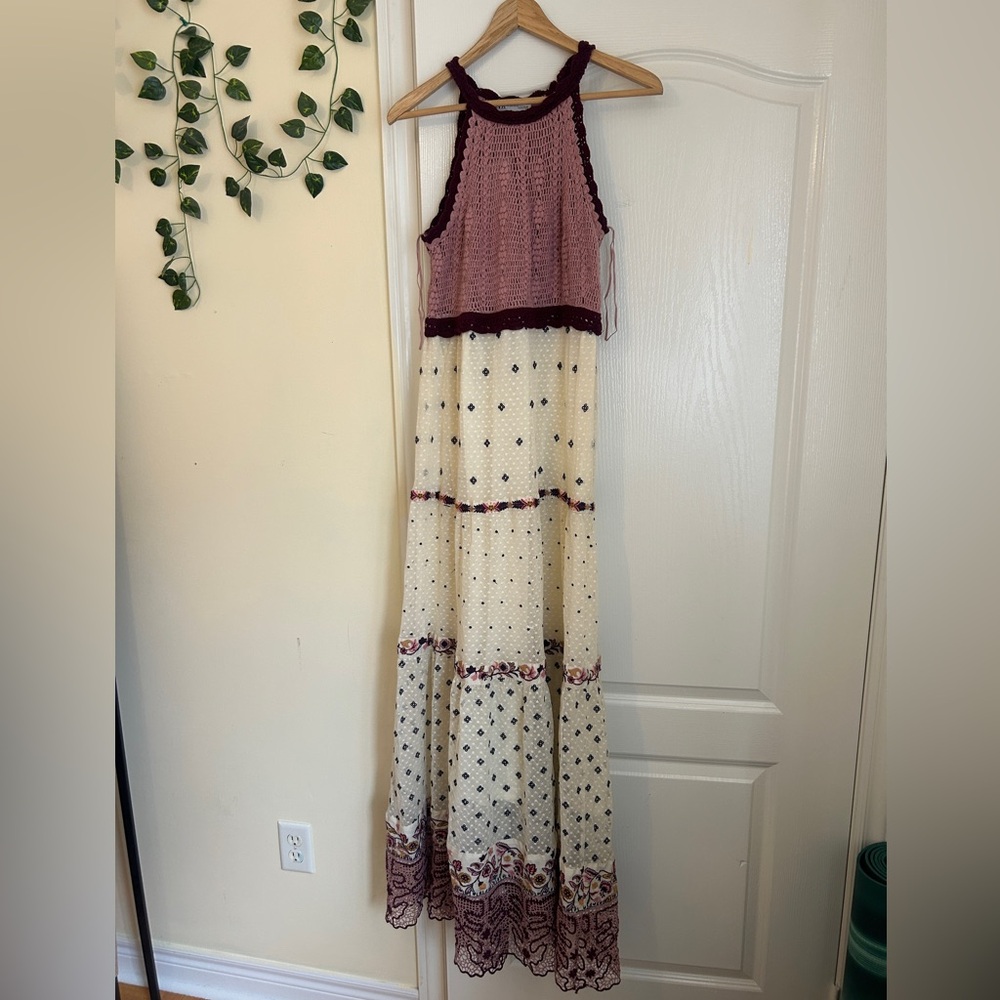 Zara Crochet Bodice Maxi dress NWT